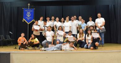 Allievi ed insegnanti della Banda Giovanile Ovidio Moglia